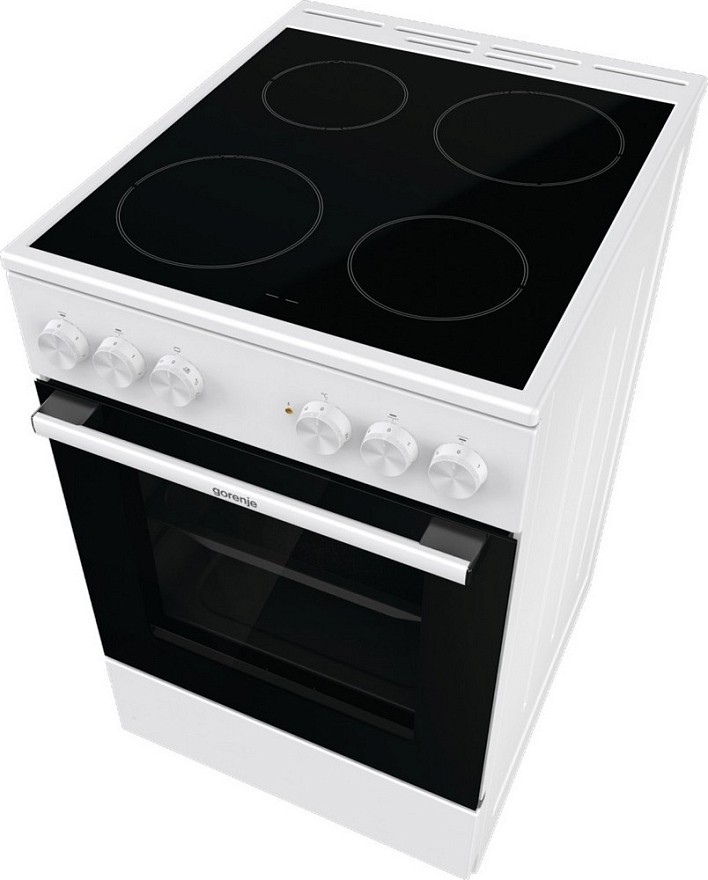 Электрическая плита Gorenje GEC5A41WG стеклокерамическая, белый