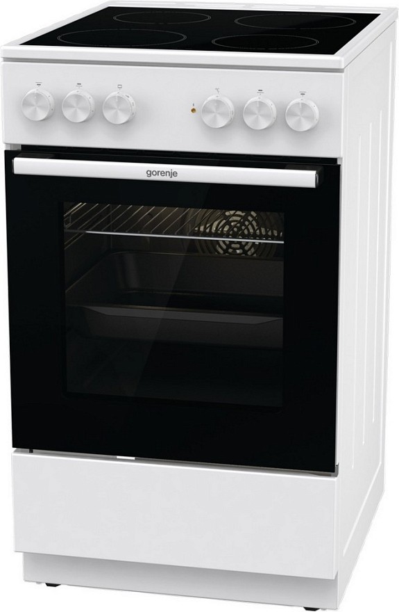 Электрическая плита Gorenje GEC5A41WG стеклокерамическая, белый