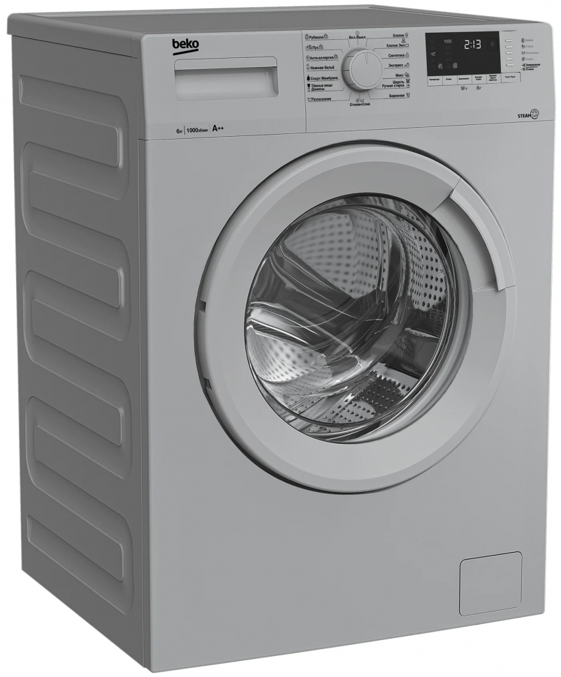 Стиральная машина Beko WSRE6512ZSS, серебристый