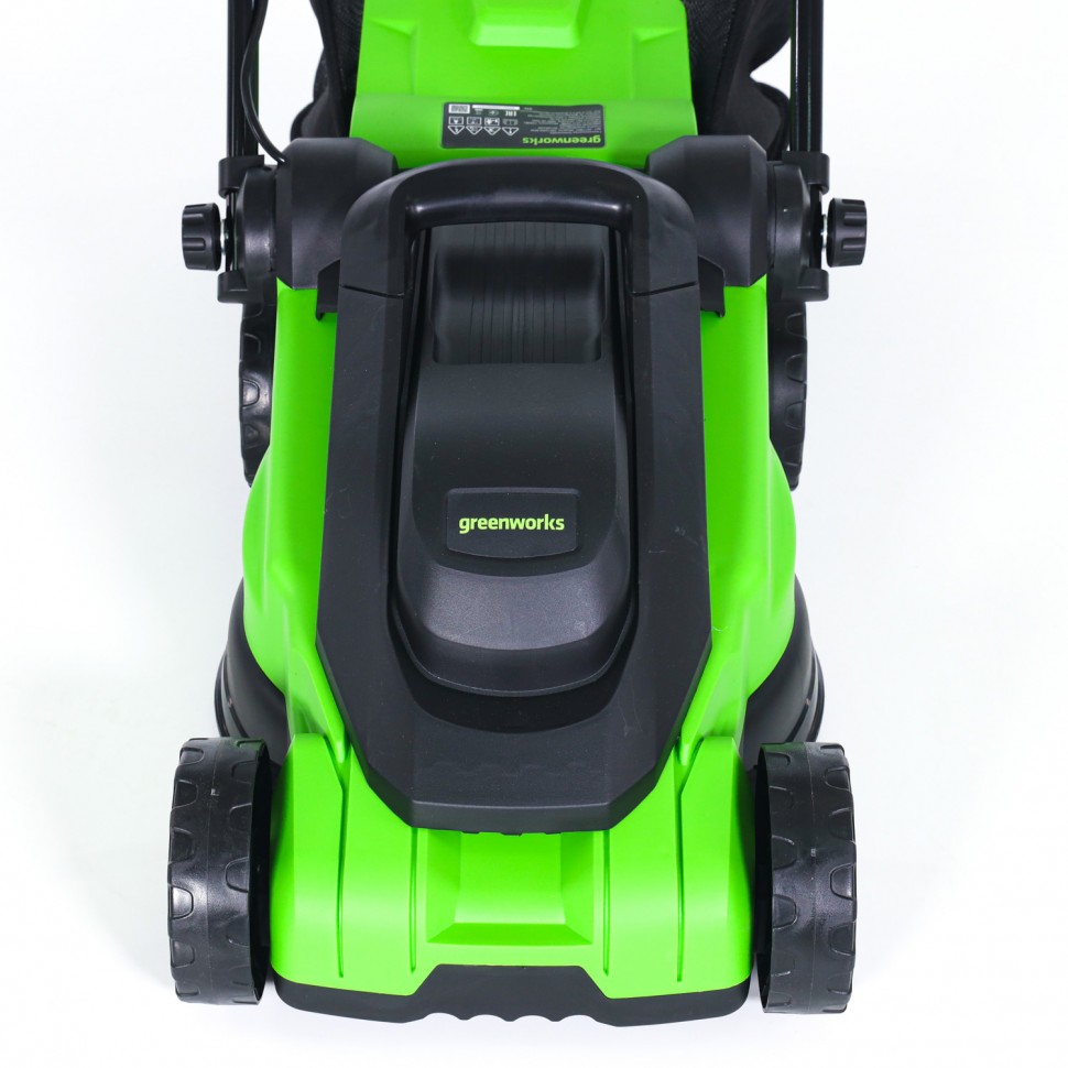 Газонокосилка GreenWorks GD1200LM32, 220v, 32 см, 1.2 кВт электрическая (2517807)