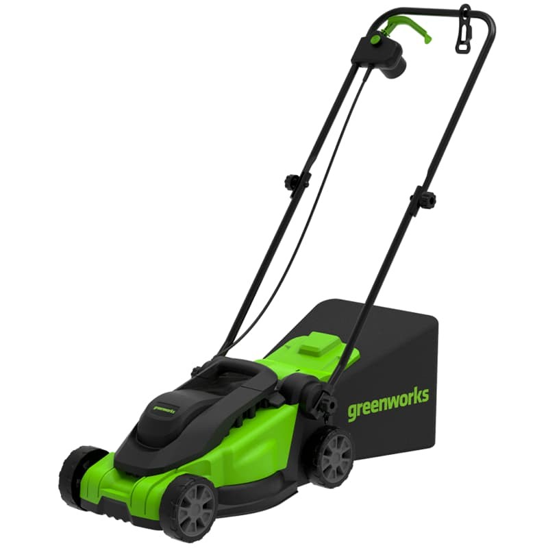 Газонокосилка GreenWorks GD1200LM32, 220v, 32 см, 1.2 кВт электрическая (2517807)