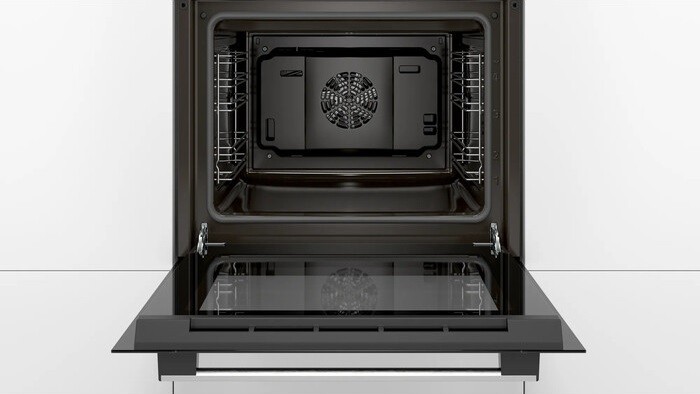Встраиваемый электрический духовой шкаф Bosch HBF113BR0Q черный, серебристый