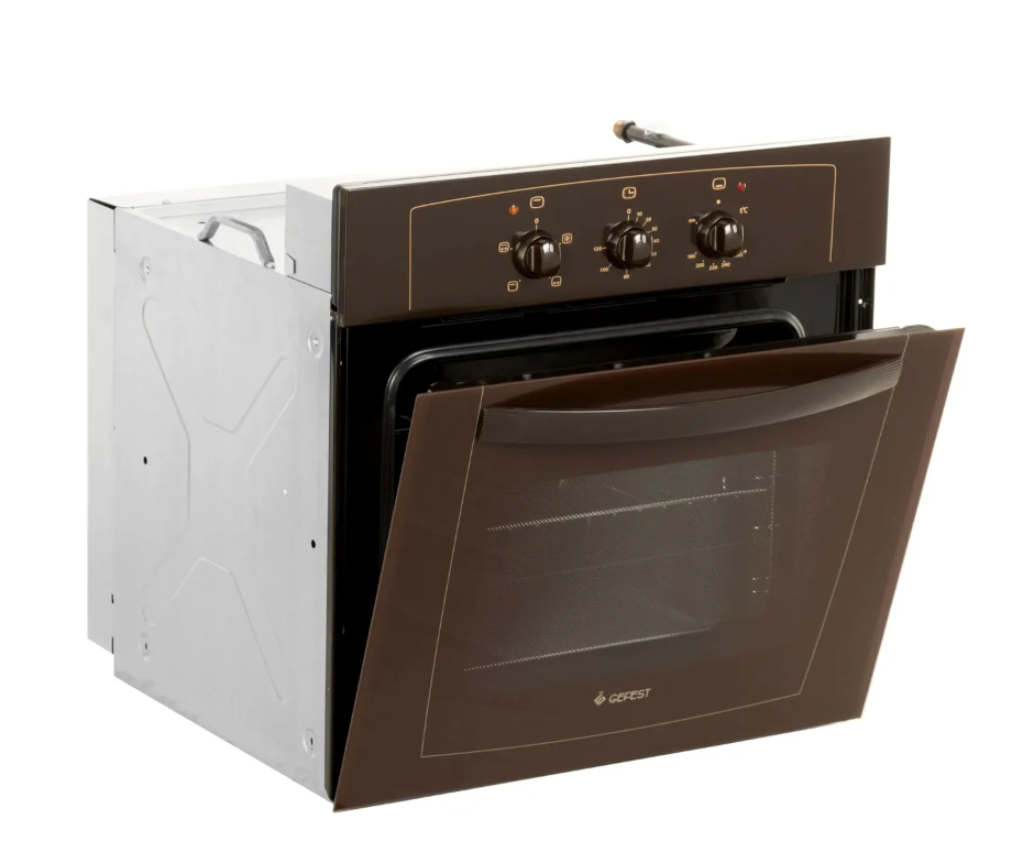 Встраиваемый газовый духовой шкаф GEFEST ДГЭ 601-01 К Brown