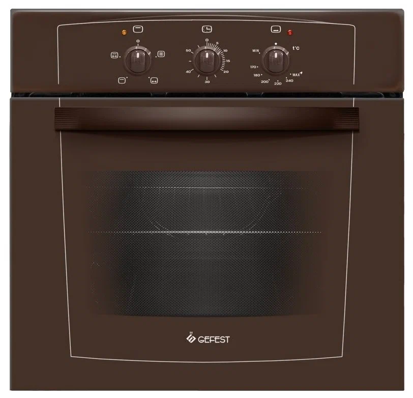 Встраиваемый газовый духовой шкаф GEFEST ДГЭ 601-01 К Brown