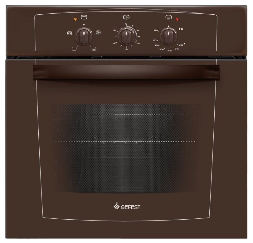 Встраиваемый газовый духовой шкаф GEFEST ДГЭ 601-01 К Brown