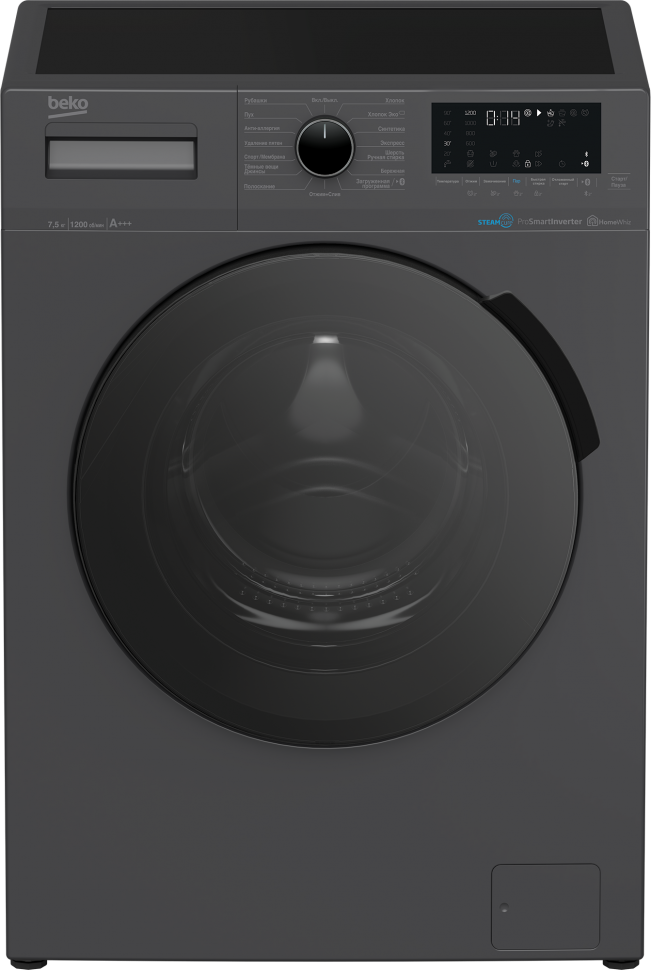 Стиральная машина Beko SteamCure WSPE7H616A антрацит
