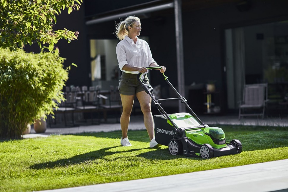 Газонокосилка GreenWorks G24X2LM41, 2*24V, 41 см, без АКБ и ЗУ аккумуляторная (2512607)