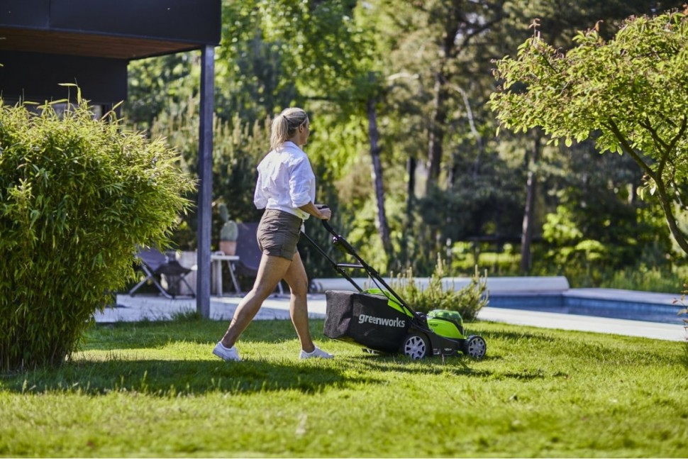 Газонокосилка GreenWorks G24X2LM41, 2*24V, 41 см, без АКБ и ЗУ аккумуляторная (2512607)