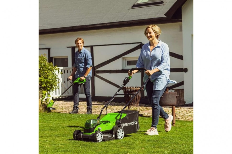 Газонокосилка GreenWorks G24X2LM41, 2*24V, 41 см, без АКБ и ЗУ аккумуляторная (2512607)