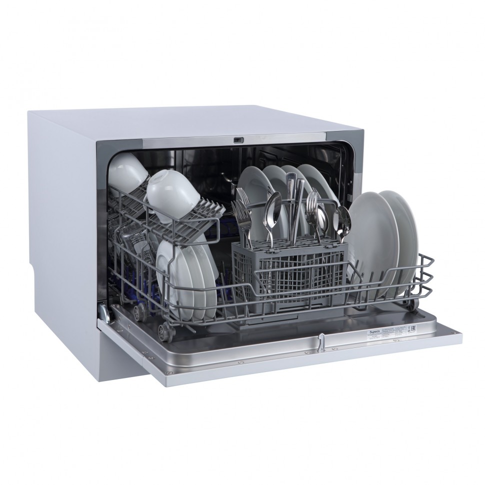 Компактная посудомоечная машина Бирюса DWC-506/5 W, белый
